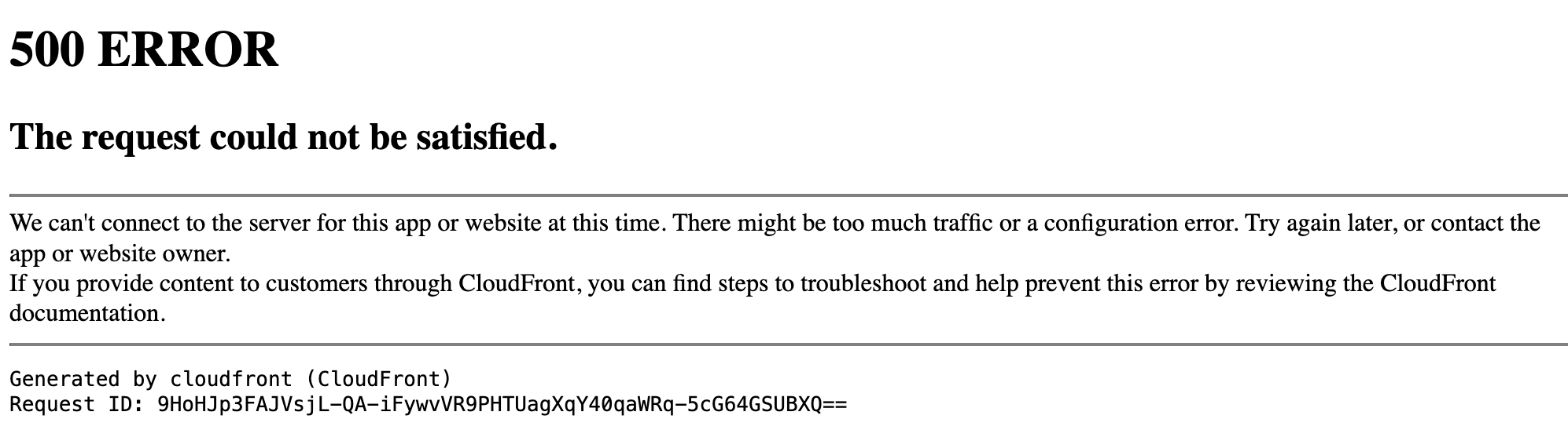 CF HTTP 500 Error