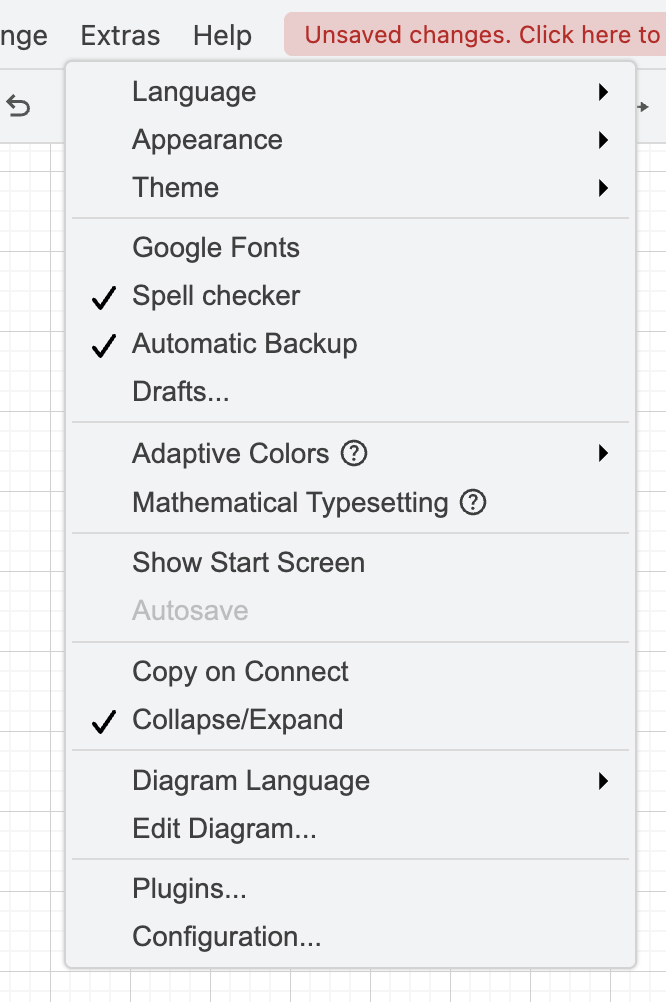 Accessing the config editor